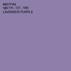 #8D7FA9 - Lavender Purple Color Image